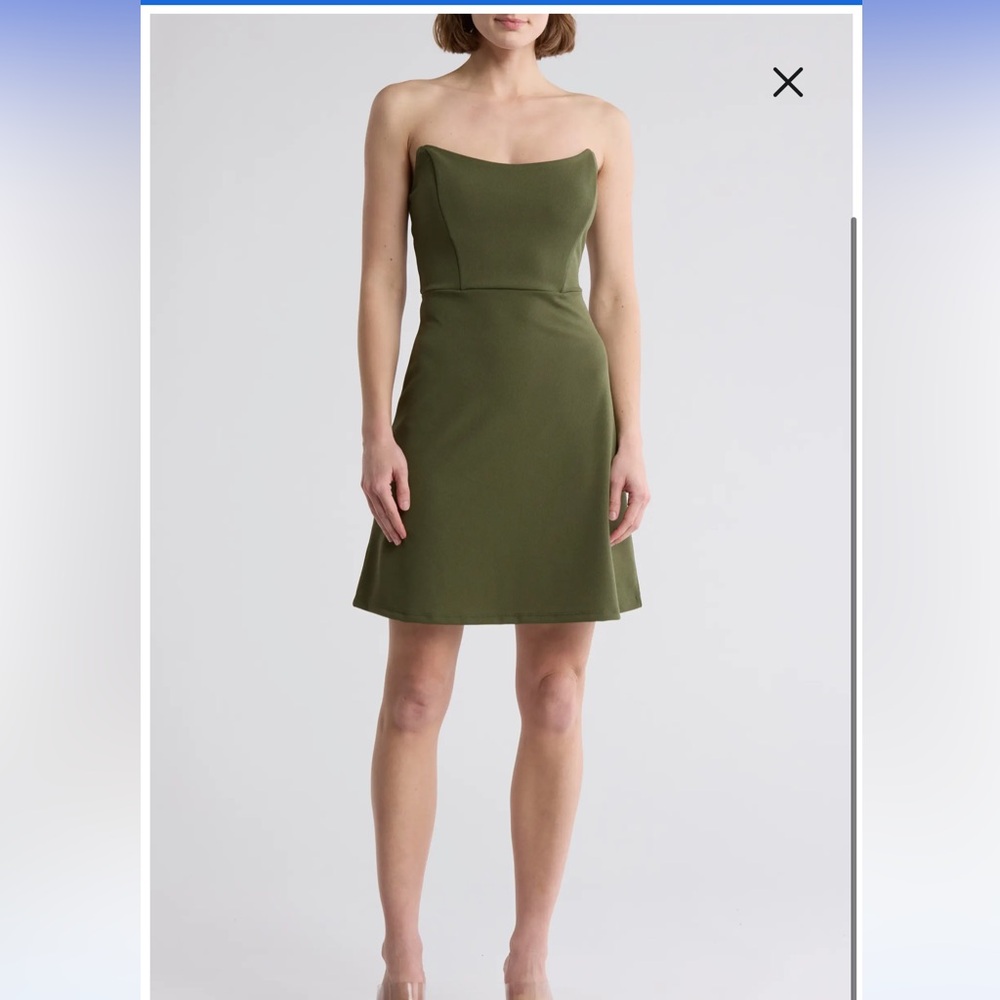 Susana Monaco Strapless Crepe Mini Dress